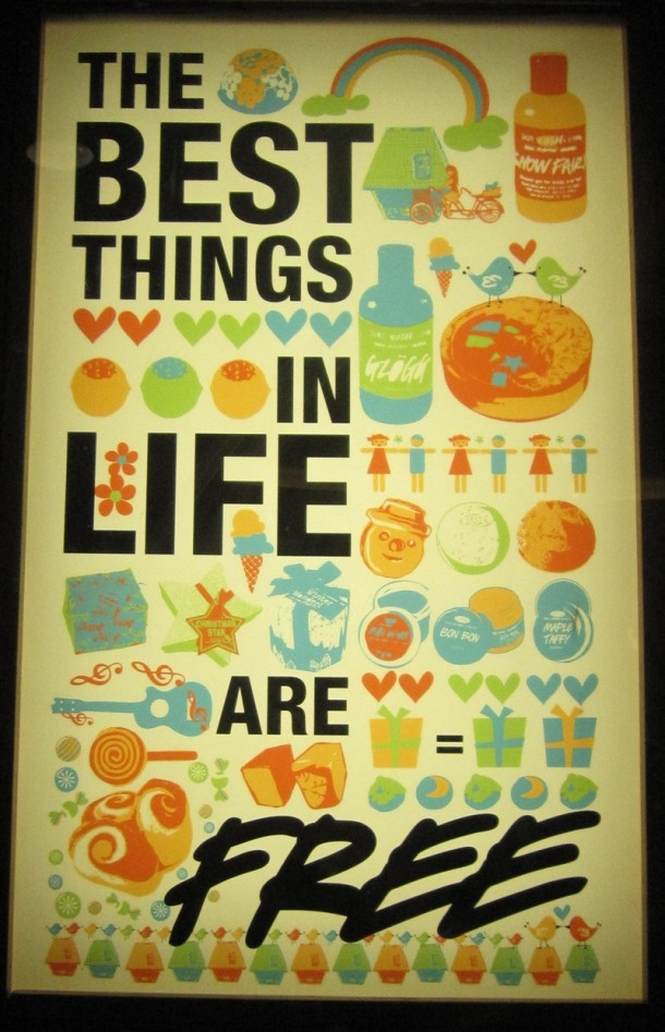 the best things in life are free thats what i want