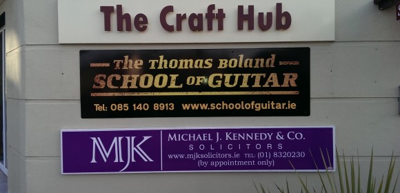 New sign The Thomas Boland School Of Guitar Donabate Business Centre